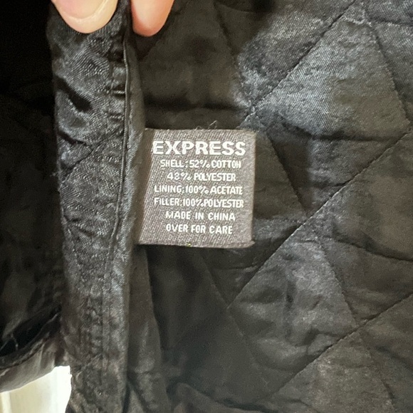 Woman’s Express Black Quilted Jacket - Picture 2 of 4